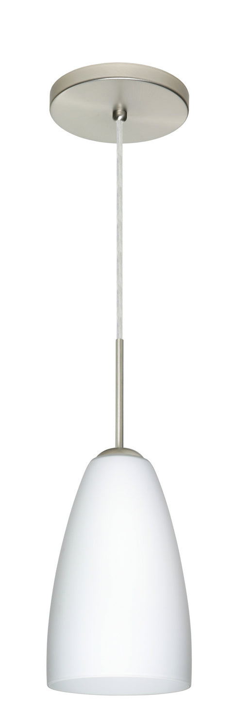 Besa 1JT-151107-LED-SN One Light Pendant, Satin Nickel