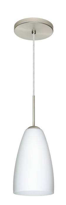 Besa 1JT-151107-LED-SN One Light Pendant, Satin Nickel