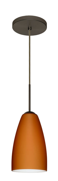 Besa 1JT-151180-LED-BR One Light Pendant, Bronze