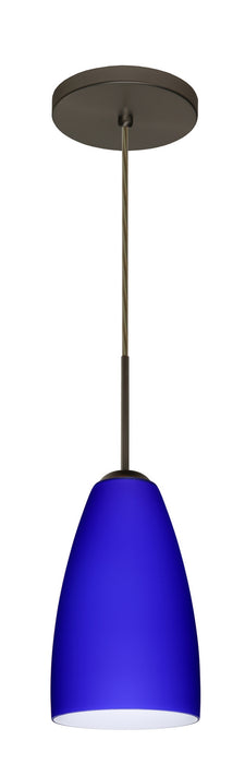 Besa 1JT-1511CM-LED-BR One Light Pendant, Bronze