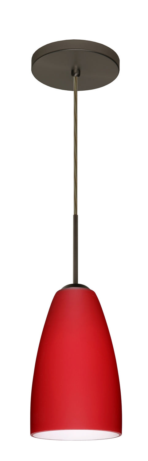 Besa 1JT-1511RM-LED-BR One Light Pendant, Bronze