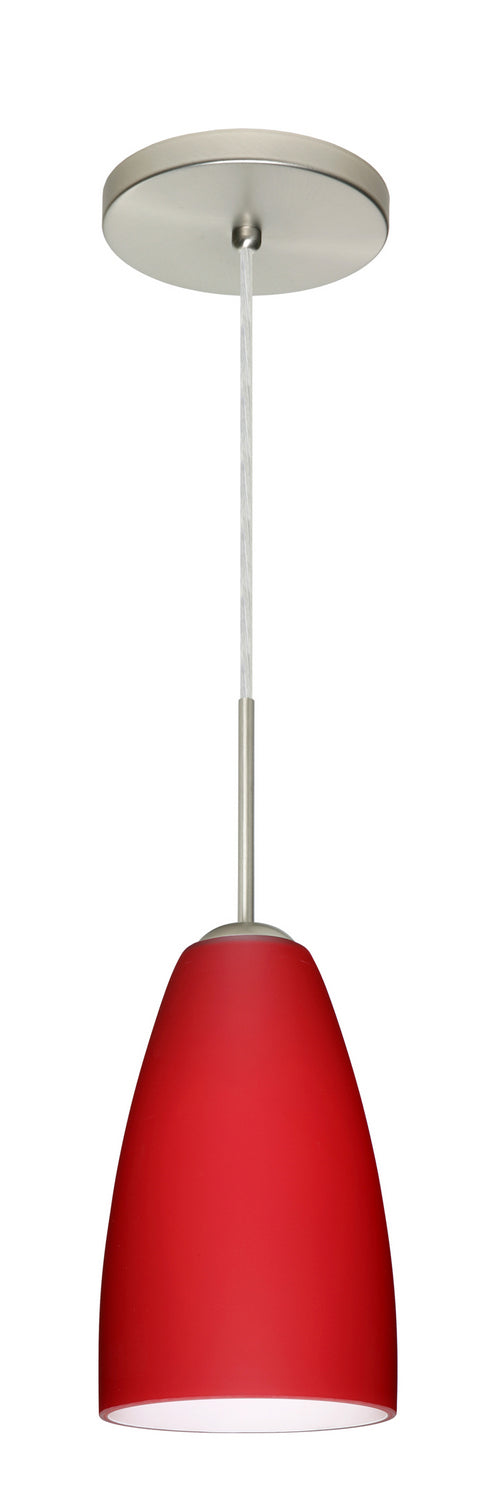 Besa 1JT-1511RM-LED-SN One Light Pendant, Satin Nickel