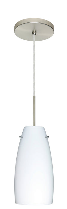 Besa 1JT-151207-LED-SN One Light Pendant, Satin Nickel