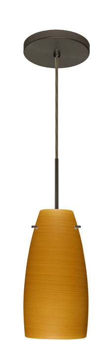 Besa 1JT-1512OK-LED-BR One Light Pendant, Bronze