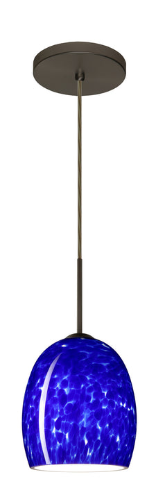 Besa 1JT-169786-LED-BR One Light Pendant, Bronze