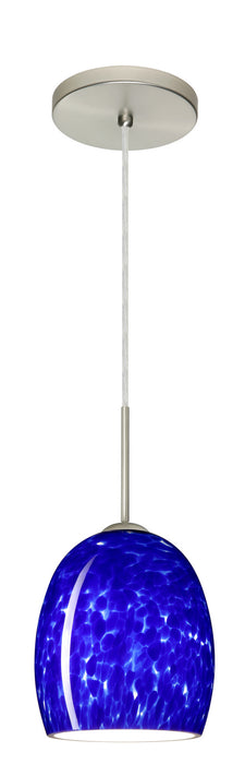 Besa 1JT-169786-LED-SN One Light Pendant, Satin Nickel