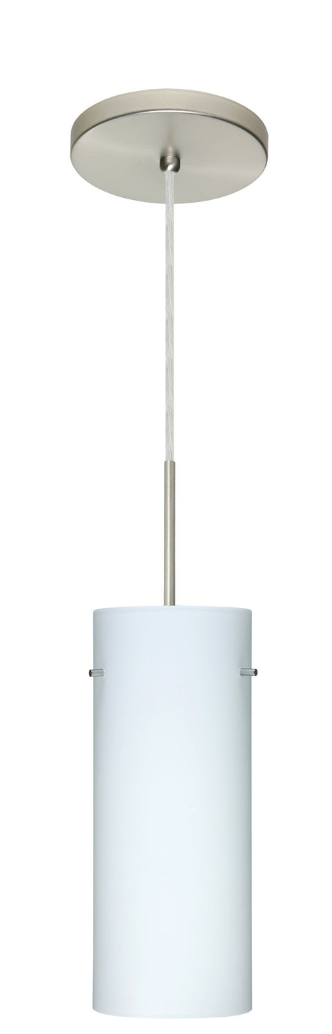 Besa 1JT-412307-LED-SN One Light Pendant, Satin Nickel
