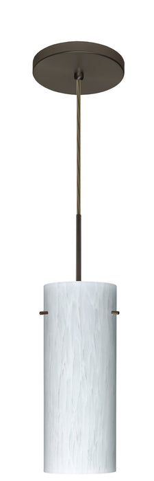 Besa 1JT-412319-LED-BR One Light Pendant, Bronze