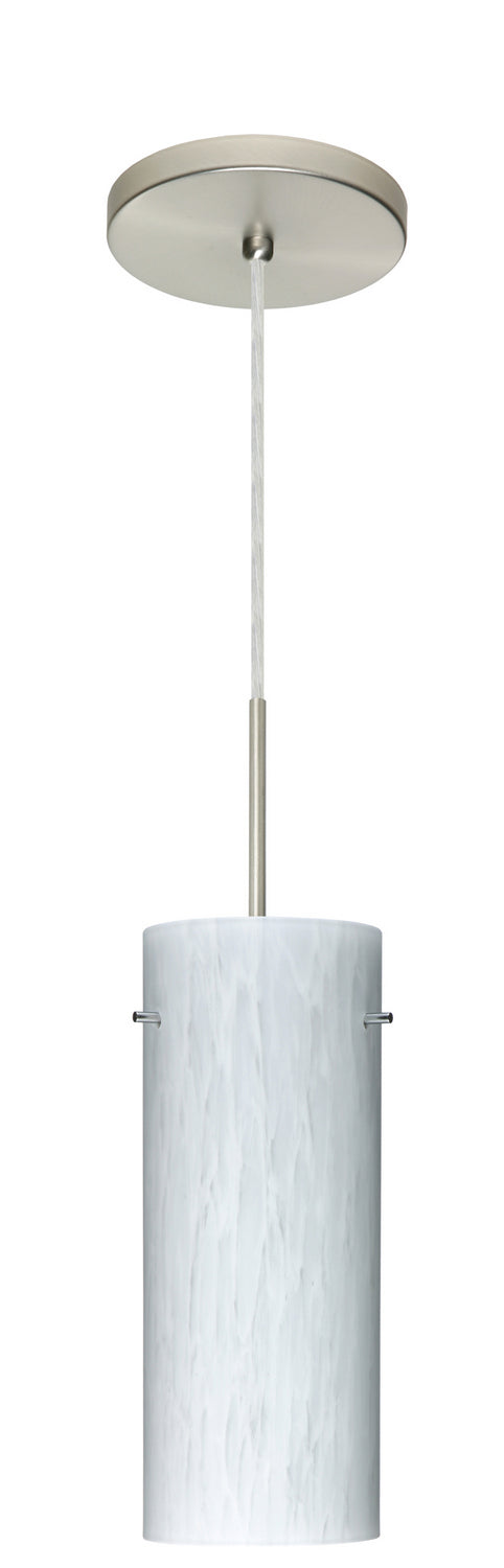 Besa 1JT-412319-LED-SN One Light Pendant, Satin Nickel