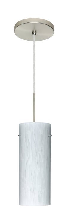 Besa 1JT-412319-LED-SN One Light Pendant, Satin Nickel