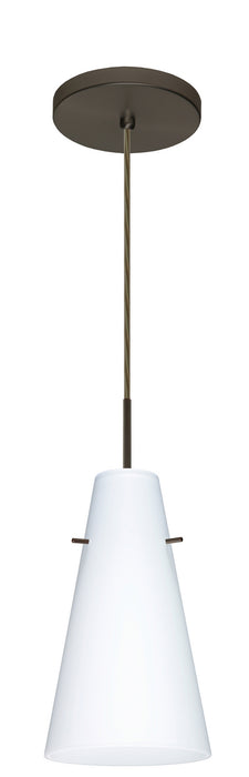 Besa 1JT-412407-LED-BR One Light Pendant, Bronze