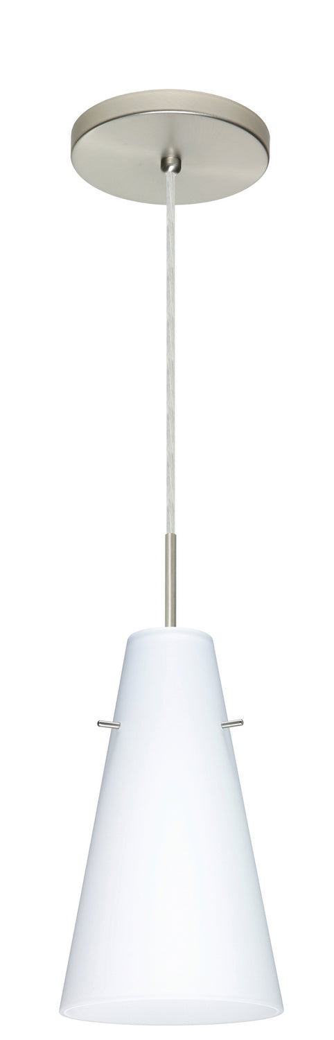Besa 1JT-412407-LED-SN One Light Pendant, Satin Nickel