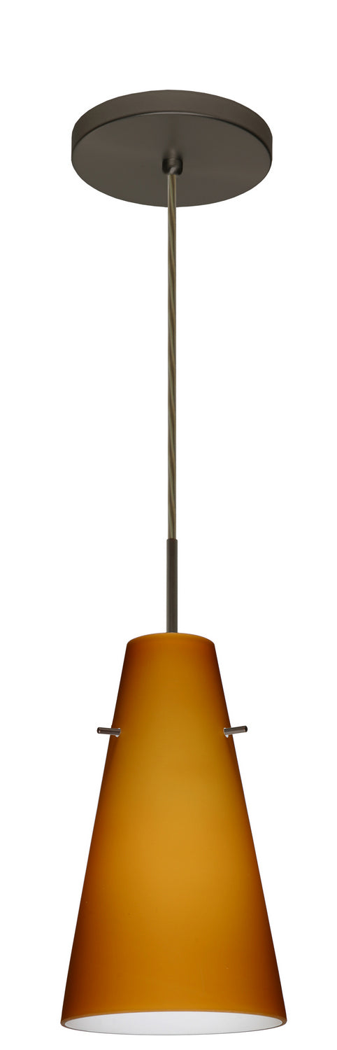 Besa 1JT-412480-LED-BR One Light Pendant, Bronze