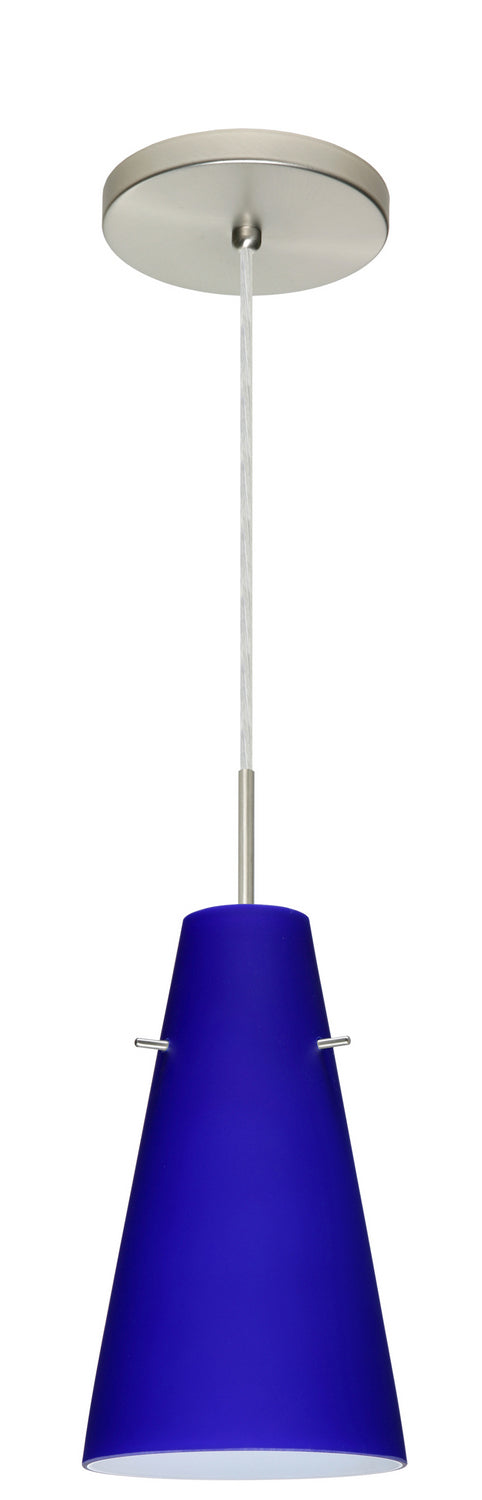 Besa 1JT-4124CM-LED-SN One Light Pendant, Satin Nickel