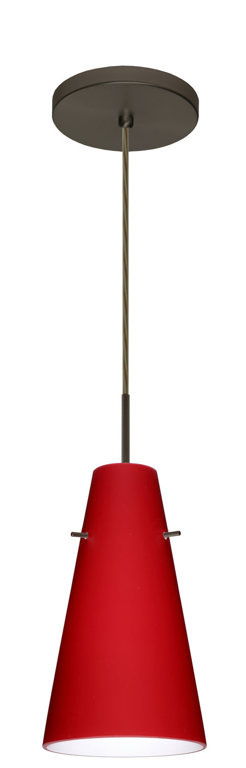 Besa 1JT-4124RM-LED-BR One Light Pendant, Bronze