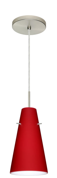 Besa 1JT-4124RM-LED-SN One Light Pendant, Satin Nickel