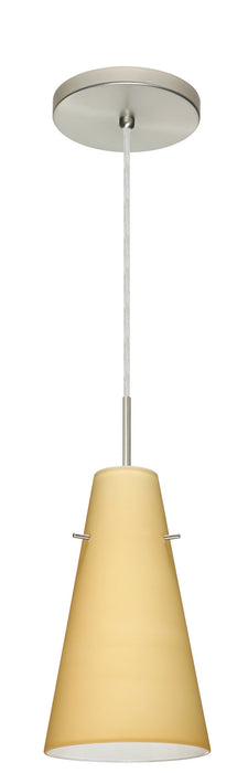 Besa 1JT-4124VM-LED-SN One Light Pendant, Satin Nickel