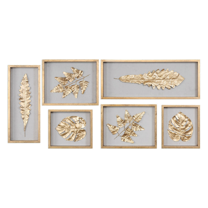 Uttermost 04074 Shadow Box Set/6, Gold Leaf