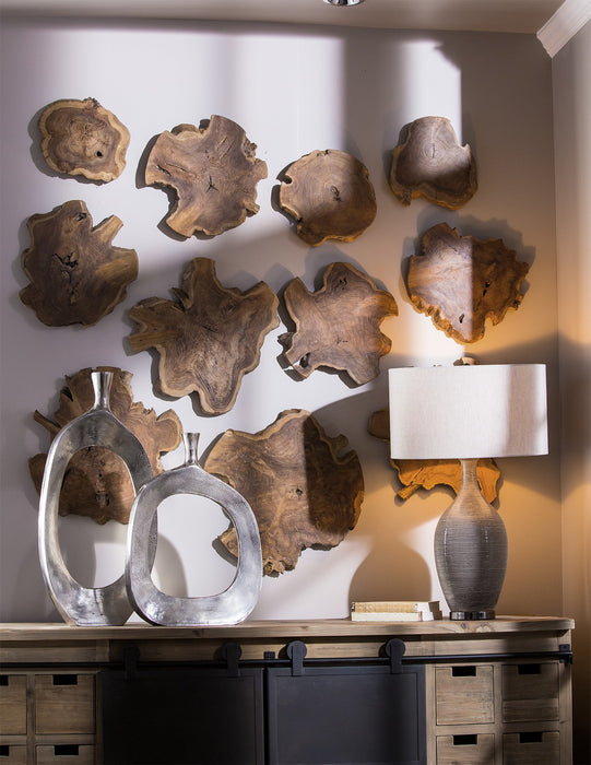 Uttermost 04085 Wall Art, Natural Teak Wood