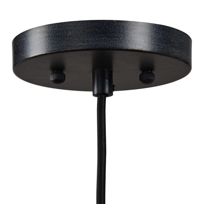 Uttermost 22101 One Light Mini Pendant, Textured Black