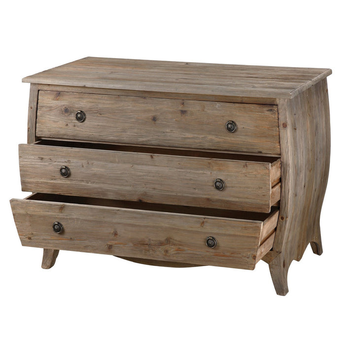 Uttermost 24454 Foyer Chest, Burnished Pine w/Gray Wash