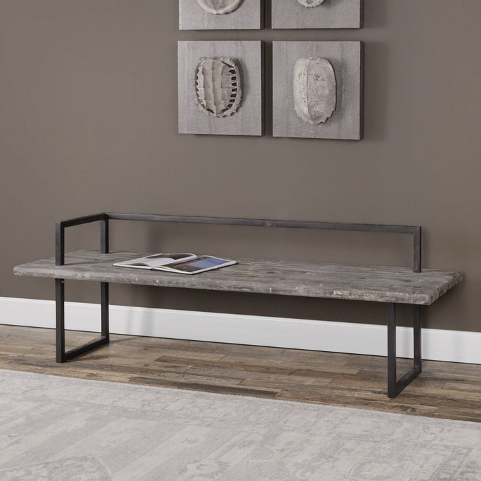 Uttermost 24701 Bench, Antique White