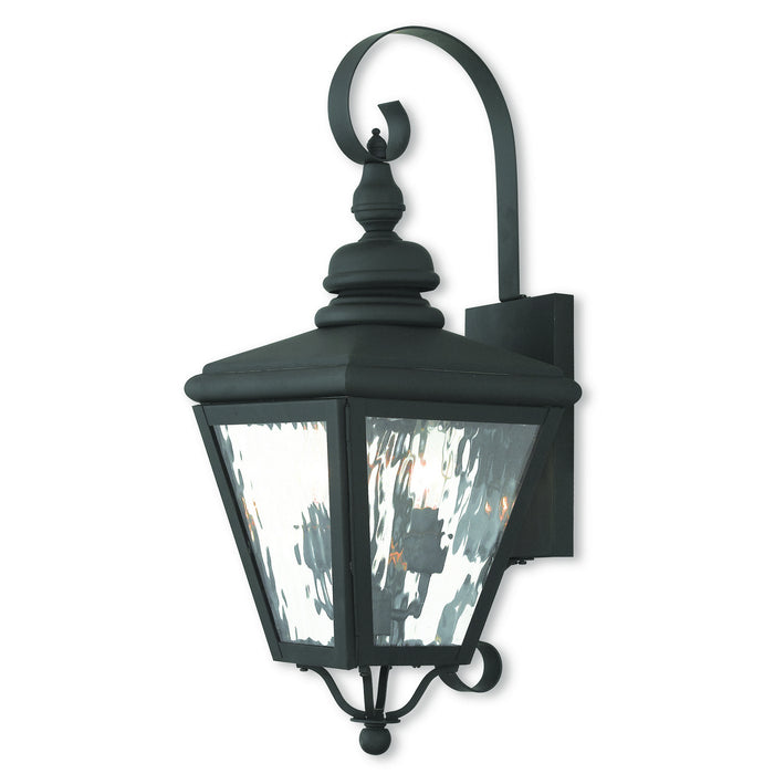 Livex Lighting 2031-04 Two Light Outdoor Wall Lantern, Black