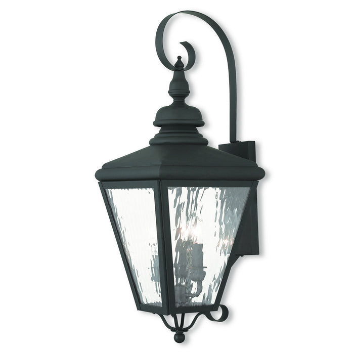 Livex Lighting 2033-04 Three Light Outdoor Wall Lantern, Black