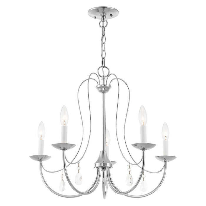 Livex Lighting 40865-05 Five Light Chandelier, Polished Chrome