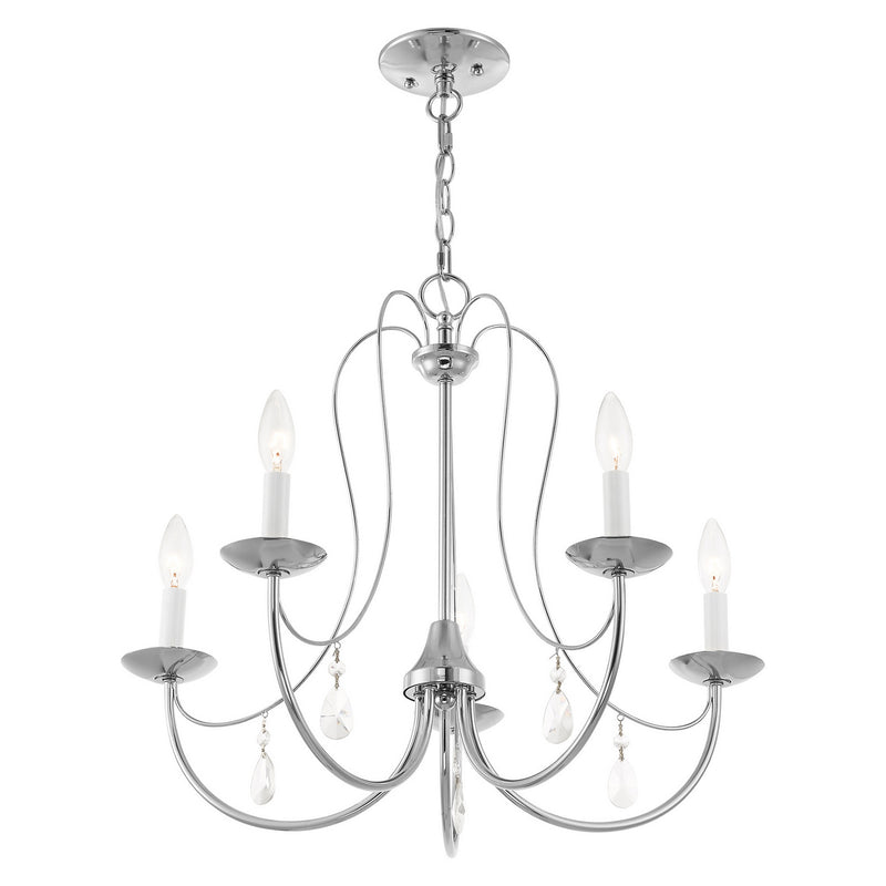 Livex Lighting 40865-05 Five Light Chandelier, Polished Chrome