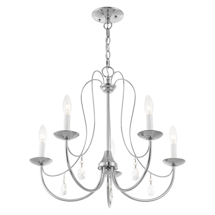 Livex Lighting 40865-05 Five Light Chandelier, Polished Chrome