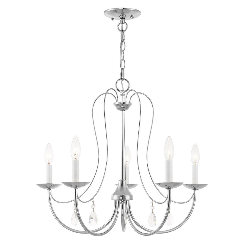 Livex Lighting 40865-05 Five Light Chandelier, Polished Chrome