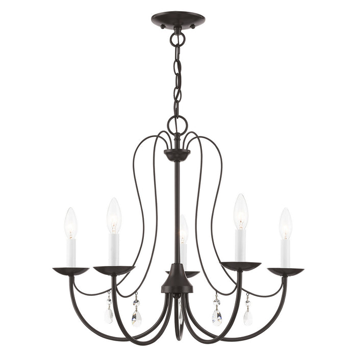 Livex Lighting 40865-92 Five Light Chandelier, English Bronze