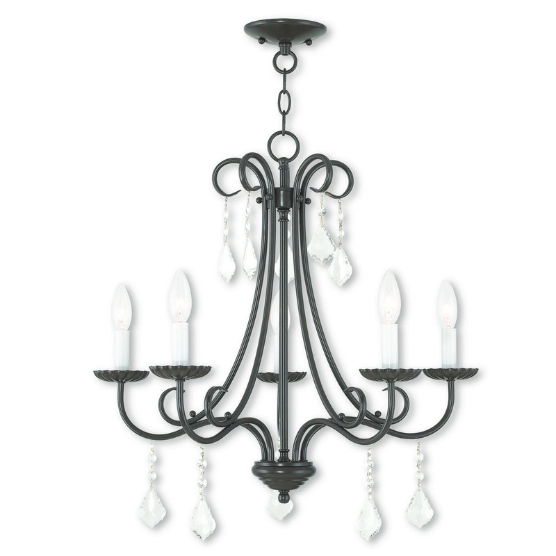Livex Lighting 40875-92 Five Light Chandelier, English Bronze