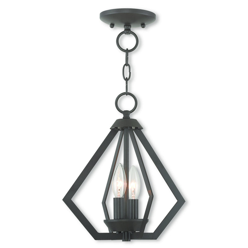 Livex Lighting 40922-07 Two Light Mini Chandelier/Ceiling Mount, Bronze