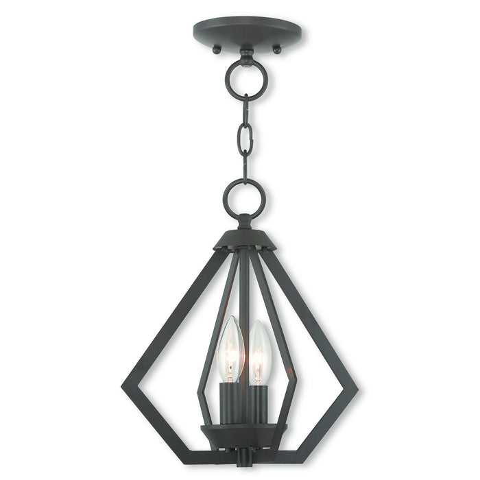 Livex Lighting 40922-07 Two Light Mini Chandelier/Ceiling Mount, Bronze