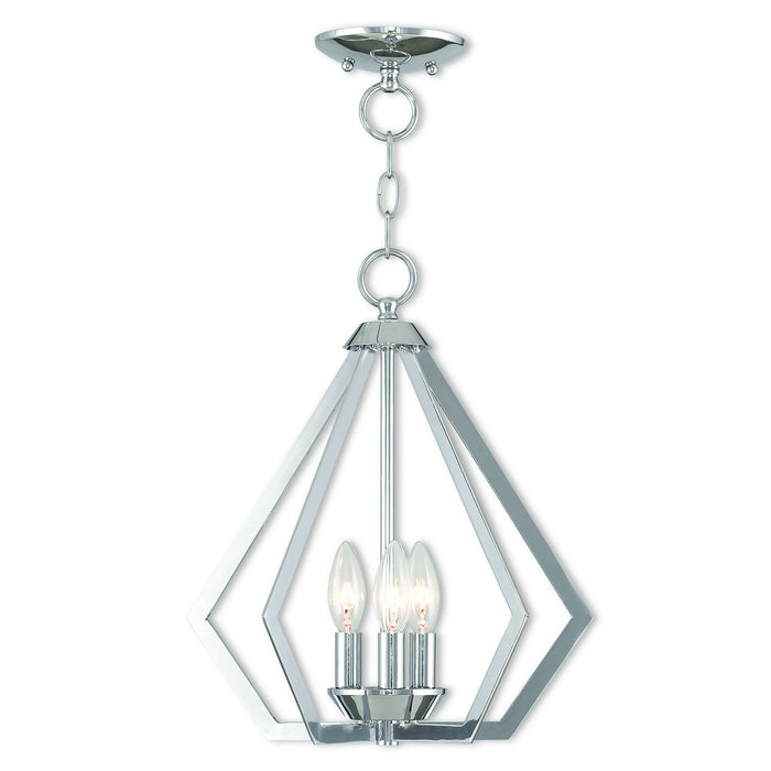 Livex Lighting 40923-05 Three Light Mini Chandelier/Ceiling Mount, Polished Chrome