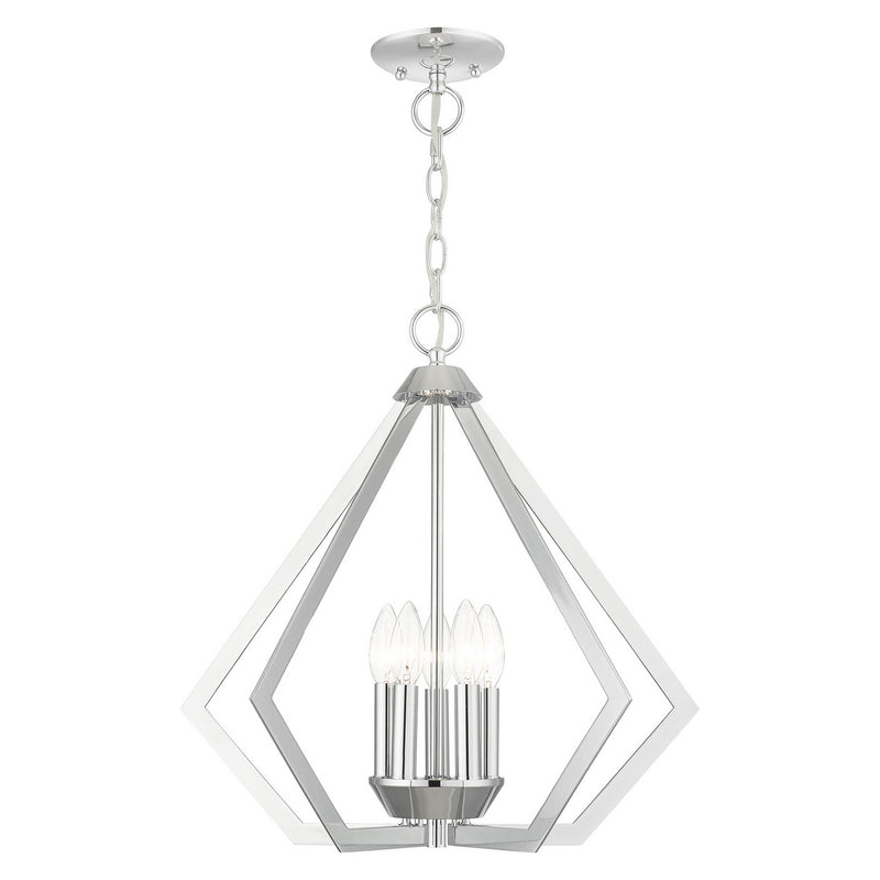Livex Lighting 40925-05 Five Light Chandelier, Polished Chrome