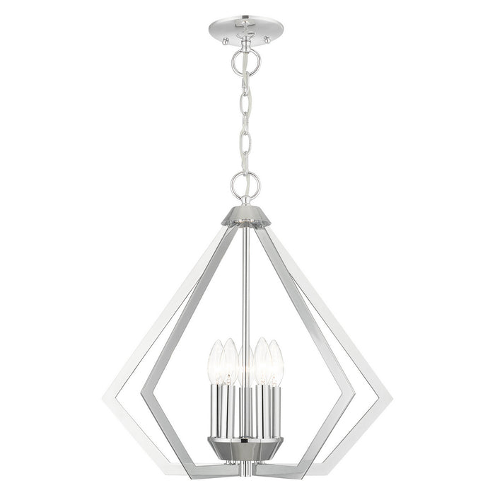 Livex Lighting 40925-05 Five Light Chandelier, Polished Chrome