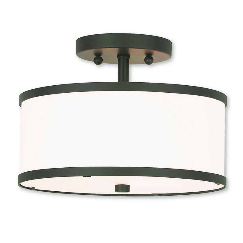 Livex Lighting 62626-07 Two Light Ceiling Mount, Bronze