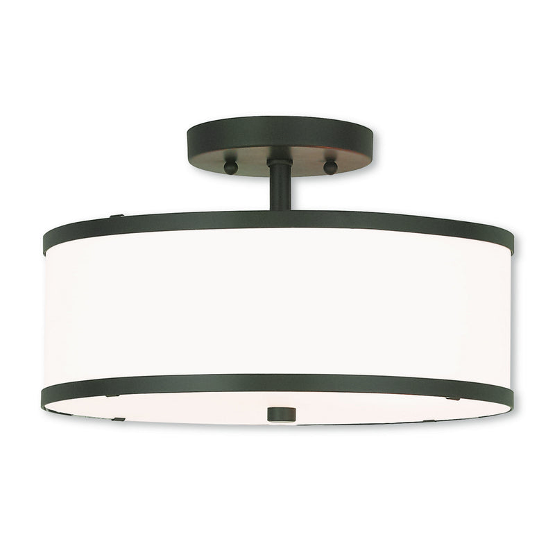 Livex Lighting 62627-07 Two Light Ceiling Mount, Bronze