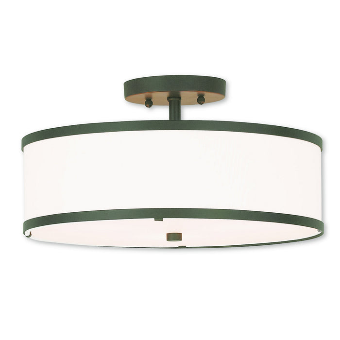 Livex Lighting 62628-07 Three Light Ceiling Mount, Bronze