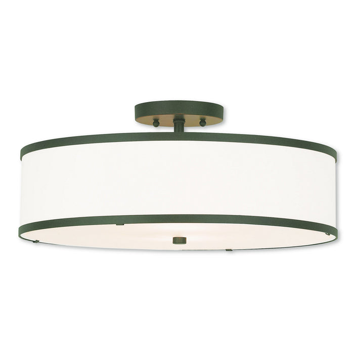 Livex Lighting 62629-07 Three Light Ceiling Mount, Bronze