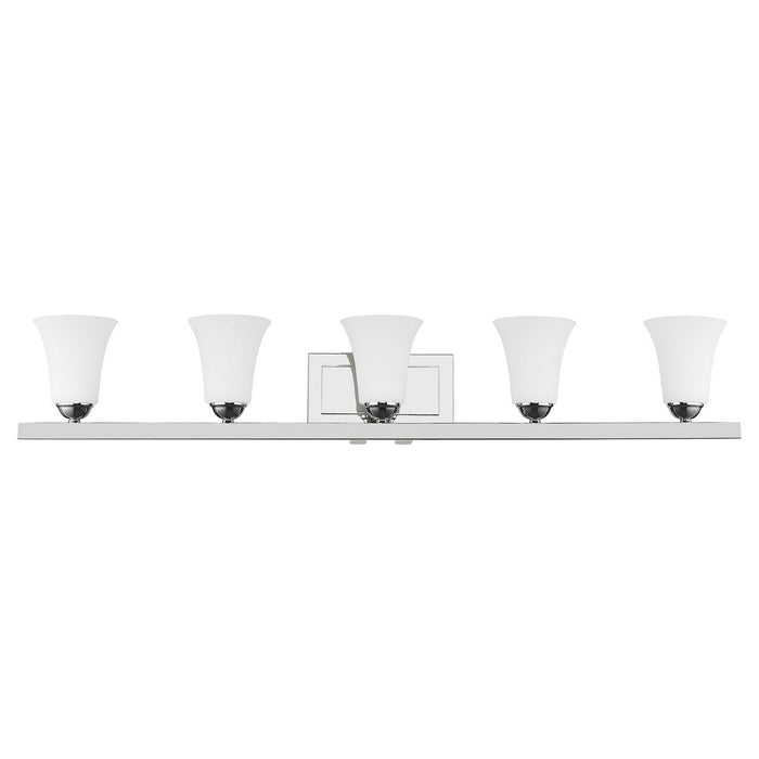 Livex Lighting 6485-05 Five Light Bath Vanity, Polished Chrome