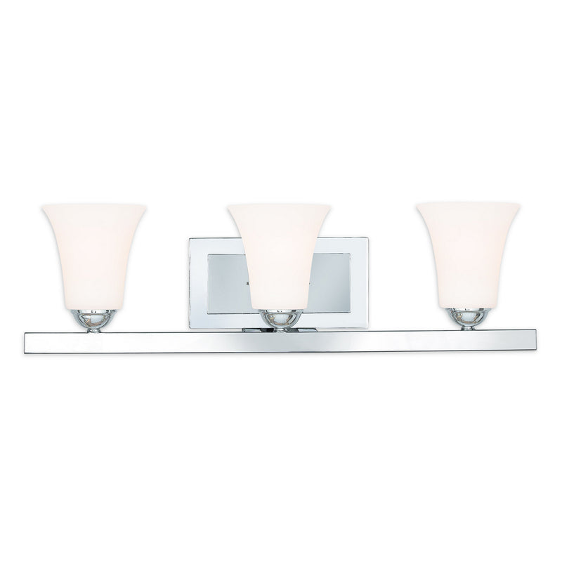 Livex Lighting 6493-05 Three Light Bath Vanity, Polished Chrome