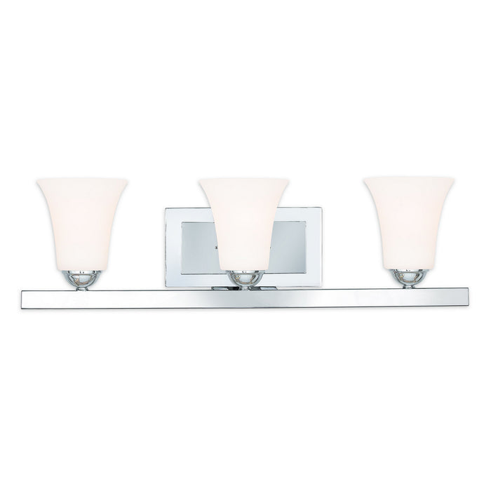 Livex Lighting 6493-05 Three Light Bath Vanity, Polished Chrome