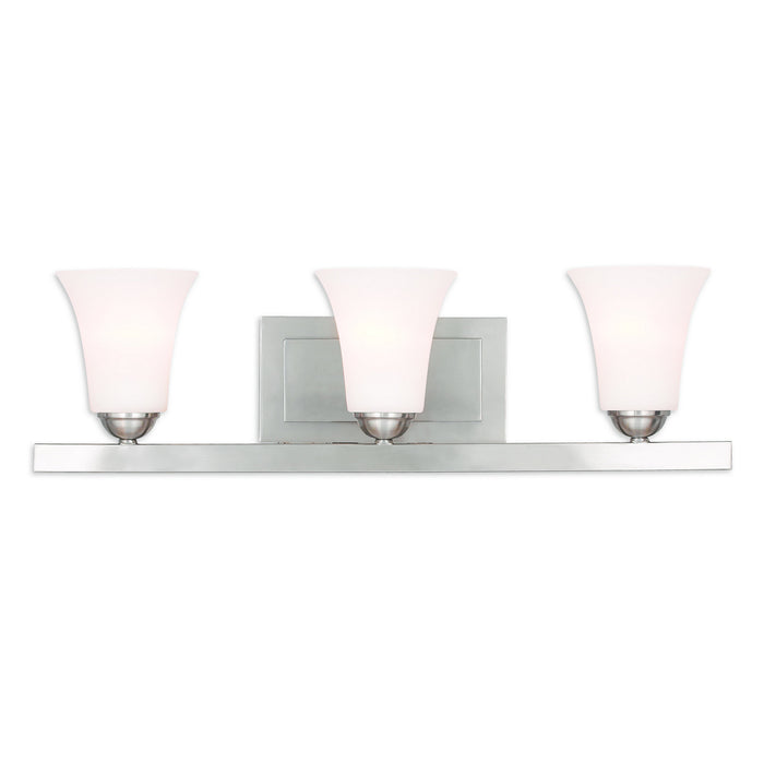 Livex Lighting 6493-91 Three Light Bath Vanity, Brushed Nickel