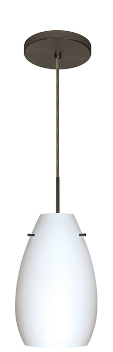 Besa 1JT-412607-LED-BR One Light Pendant, Bronze