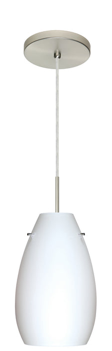 Besa 1JT-412607-LED-SN One Light Pendant, Satin Nickel