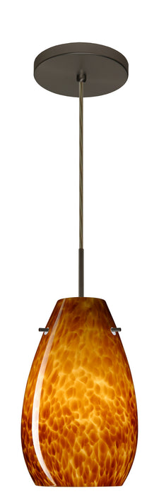 Besa 1JT-412618-LED-BR One Light Pendant, Bronze